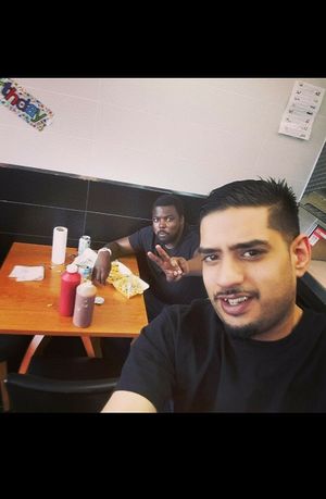 @ant1plant1 andone half of the management (top guy) at The Veggie Chippy in Birmingham