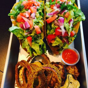 100% raw tacos and chips at Raw Remedy in Palm Springs