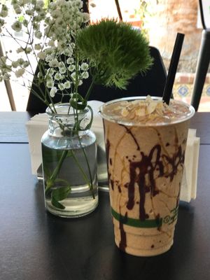 raw cacao blended cold brew coffee at Raw Remedy in Palm Springs
