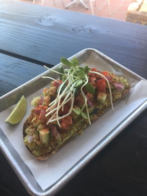 Loaded Avocado Toast at Raw Remedy in Palm Springs