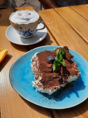 Tiramisu and Berry cream dessert at ATAYA in Berlin