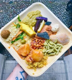 Sunday brunch plate at AtayaCaffe at ATAYA in Berlin