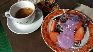 coffee and Vegan choco banana cake! at ATAYA in Berlin