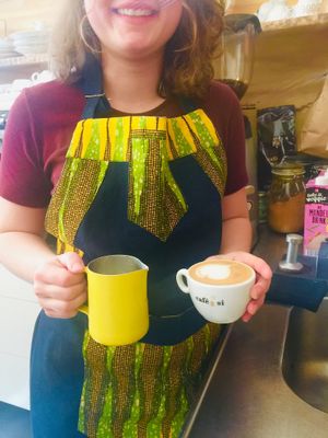 Plant milk and the best  Italian coffee bio-fair trade at ATAYA in Berlin