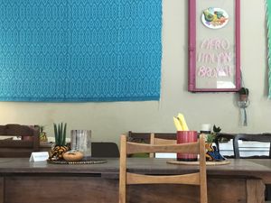 Tables and seats are moved around but still cozy at ATAYA in Berlin