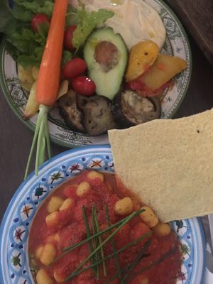 Gnocchi and Hummus Plate  at ATAYA in Berlin