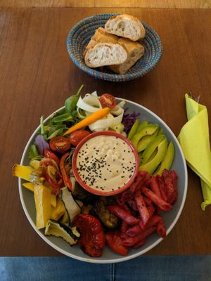 Hummus plat 1 (they vary the side dishes depending on each day!) at ATAYA in Berlin
