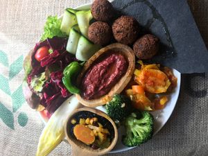 Falafel plate at ATAYA in Berlin