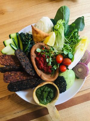 Protein green bowl 
#tempeh #organic #vegan  at ATAYA in Berlin