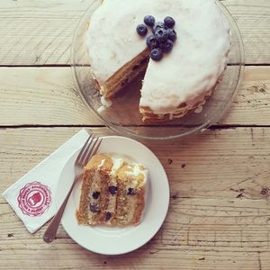 Lemon & Blueberry Cake at Somewhere Else Coffee House & Bakery in Sheffield