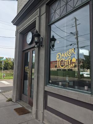 Parlor City Vegan entrance at Parlor City Vegan in Binghamton