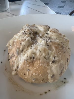 garlic bread (made with cream cheese)  at Parlor City Vegan in Binghamton