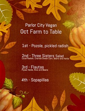 Our fancy menu!  at Parlor City Vegan in Binghamton