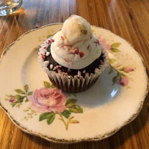 S’mores cupcake! at Parlor City Vegan in Binghamton