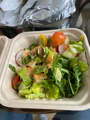 Side salad at Modern Love in Brooklyn