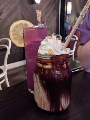 Peanut butter shake, lemonade at Modern Love in Brooklyn