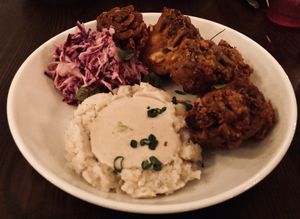 Mushroom fried chick’n at Modern Love in Brooklyn