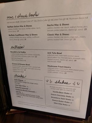 Menu 2 at Modern Love in Brooklyn