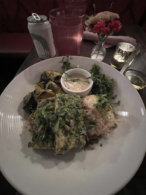 Tofu pesto thing  at Modern Love in Brooklyn