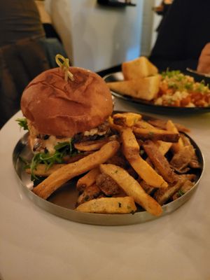 Mushroom burger at Modern Love in Brooklyn