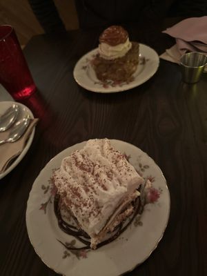 Tiramisu, bread pudding  at Modern Love in Brooklyn