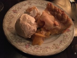 Peach basil pie  at Modern Love in Brooklyn