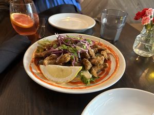 Mushroom calamari  at Modern Love in Brooklyn