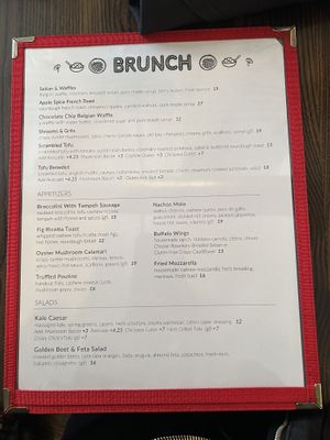 Brunch menu (front)  at Modern Love in Brooklyn