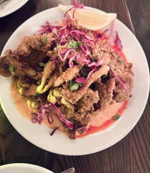 Oyster mushrooms appetizer  at Modern Love in Brooklyn