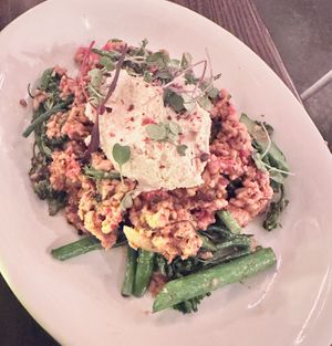 Broccolini appetizer  at Modern Love in Brooklyn