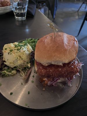 Hot honey sandwich   at Modern Love in Brooklyn