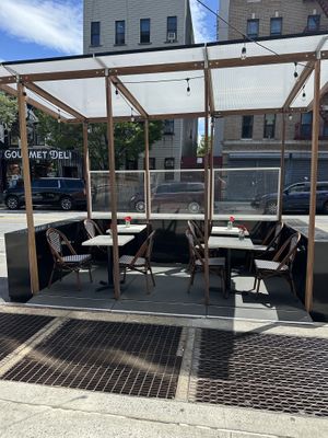 Outside seating  at Modern Love in Brooklyn