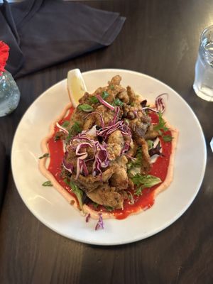 Oyster mushroom calamari  at Modern Love in Brooklyn