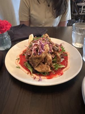Oyster mushroom calamari  at Modern Love in Brooklyn