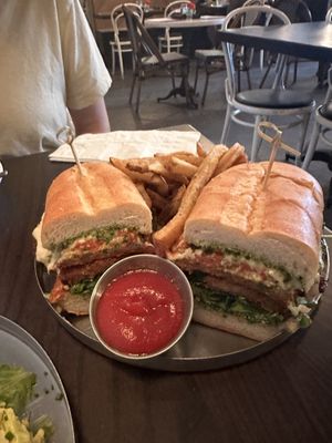 Chickpea parm sandwich  at Modern Love in Brooklyn