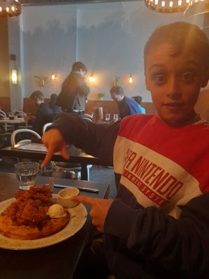 Amazing waffles at Modern Love in Brooklyn