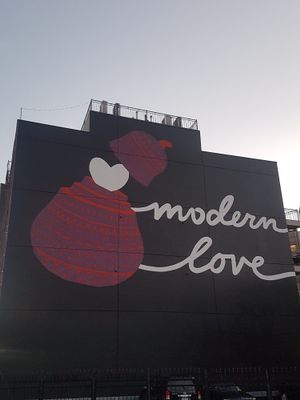 Outside mural at Modern Love in Brooklyn