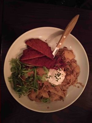 Stroganoff with Chickpea Cutlets at Modern Love at Modern Love in Brooklyn