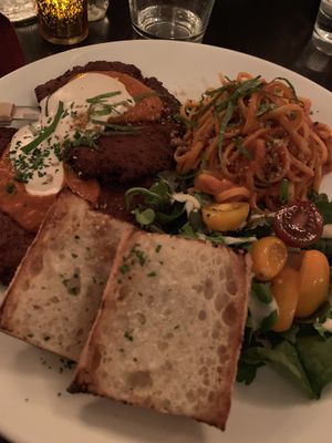 Chickpea Cutlet Parmesan. Delicious and filling! at Modern Love in Brooklyn