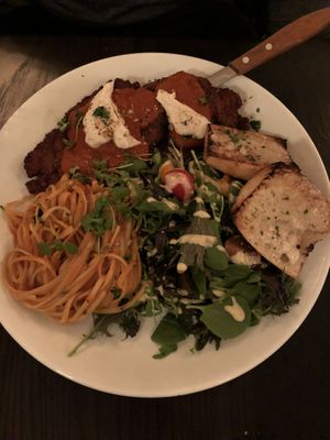 Chickpea Cutlet Parm  at Modern Love in Brooklyn