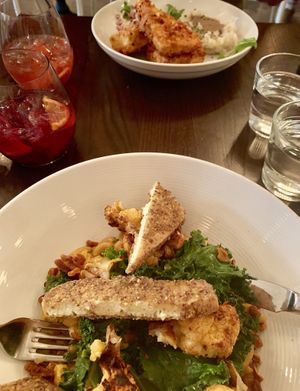 Fried tofu! Soooo so good! at Modern Love in Brooklyn