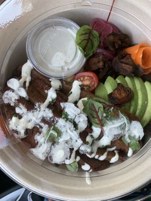 Mushroom bacon salad one of the best salads I’v ever had hands down   at Modern Love in Brooklyn