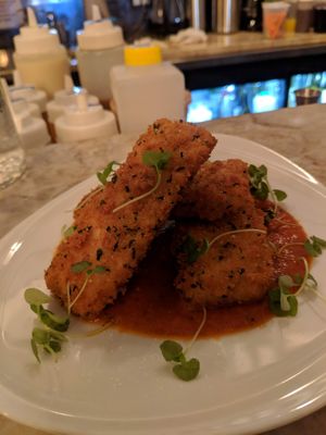 mozzarella sticks, very nice at Modern Love in Brooklyn