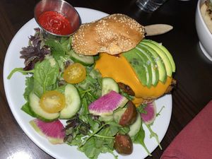 Best guac burger  at Modern Love in Brooklyn