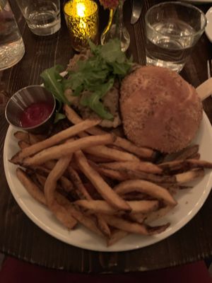 Mushroom brie burger at Modern Love in Brooklyn