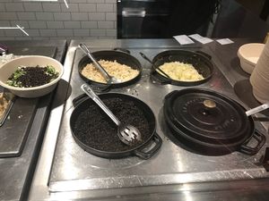 Base besides salad. White, brown rice and lentils  at CAVA in Columbia