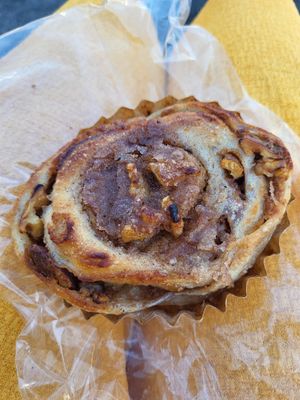 Cinnamonroll - the nuts in there were really nice! at Soleil Organic Bakery in Osaka