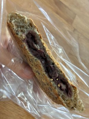 Inside of anpan at Soleil Organic Bakery in Osaka