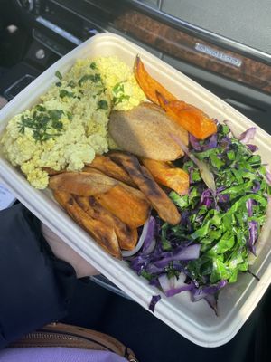 simply breakfast plate  at The Pureganic Cafe in Harrison