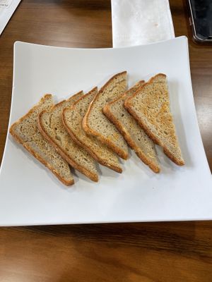 garlic bread  at The Pureganic Cafe in Harrison